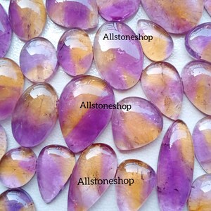 Ametrine Gemstone Lot – Chakra Healing Stone, Cabochons Craft Supply image 2