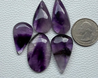 Star Amethyst Cabochon Gemstone, Natural Purple Crystal Jewelry Making