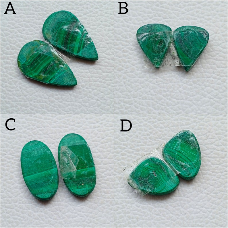 Malachite Jewelry, Malachite Gemstone Malachite AAA Malachite Malachite Pair Malachite Cabochon Natural Malachite