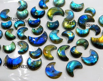 Labradorite lune, forme de lune, croissant de lune, labradorite AAA, labradorite lunaire flashy, lot de gros, bijoux croissant de lune, taxi en labradorite