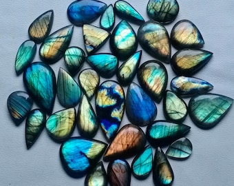 Teardrop Labradorite Gemstone, Pear Cabochon, Healing Stone