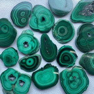 Malachite Slice, Natural Malachite, Malachite Cabochon, Malachite Lot, Rare Malachite, AAA Malachite, Malachite Stone, Designer Malachite