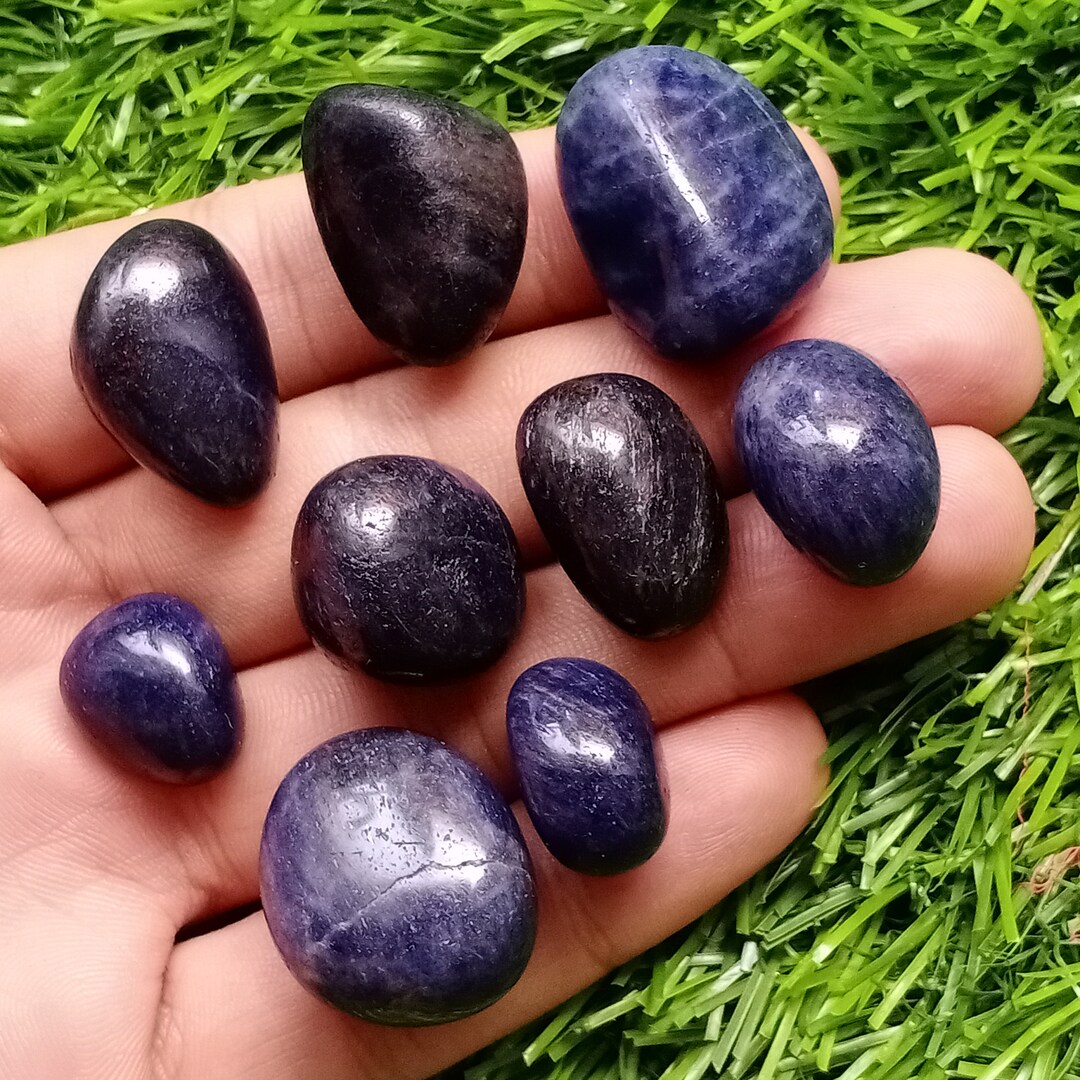 Iolite Tumble Iolite Cordierite Stone Tumbled Stones and Etsy UK