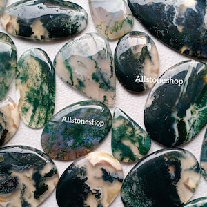 Moss Agate, Moss Agate Stone, Natural Moss Agate, Moss Agate Cab, Gemstone, MossAgate Cabochon, Jewelry Use, For Metalwork, Moss Agate Loose