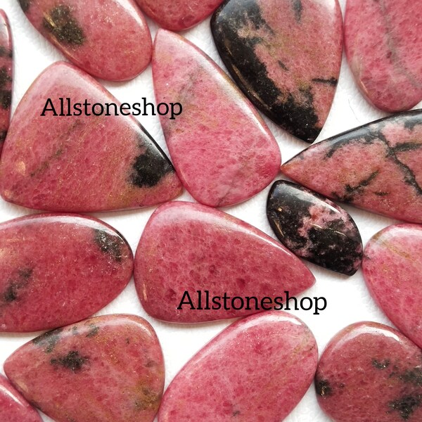 Rhodonite Lot, Rhodonite Stone, Rhodonite Cabochon, Minerals Geode, Grossiste Rhodonite, Gemstone Cabochon, Natural Stone, Wire wrap Gems