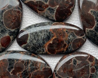 Peanut Obsidian - Obsidian Gemstone - Peanut Obsidian Cab - Gemstone - Cabochon - Healing Crystal - Wirewrap Cab - Hand Polished - Stone Lot