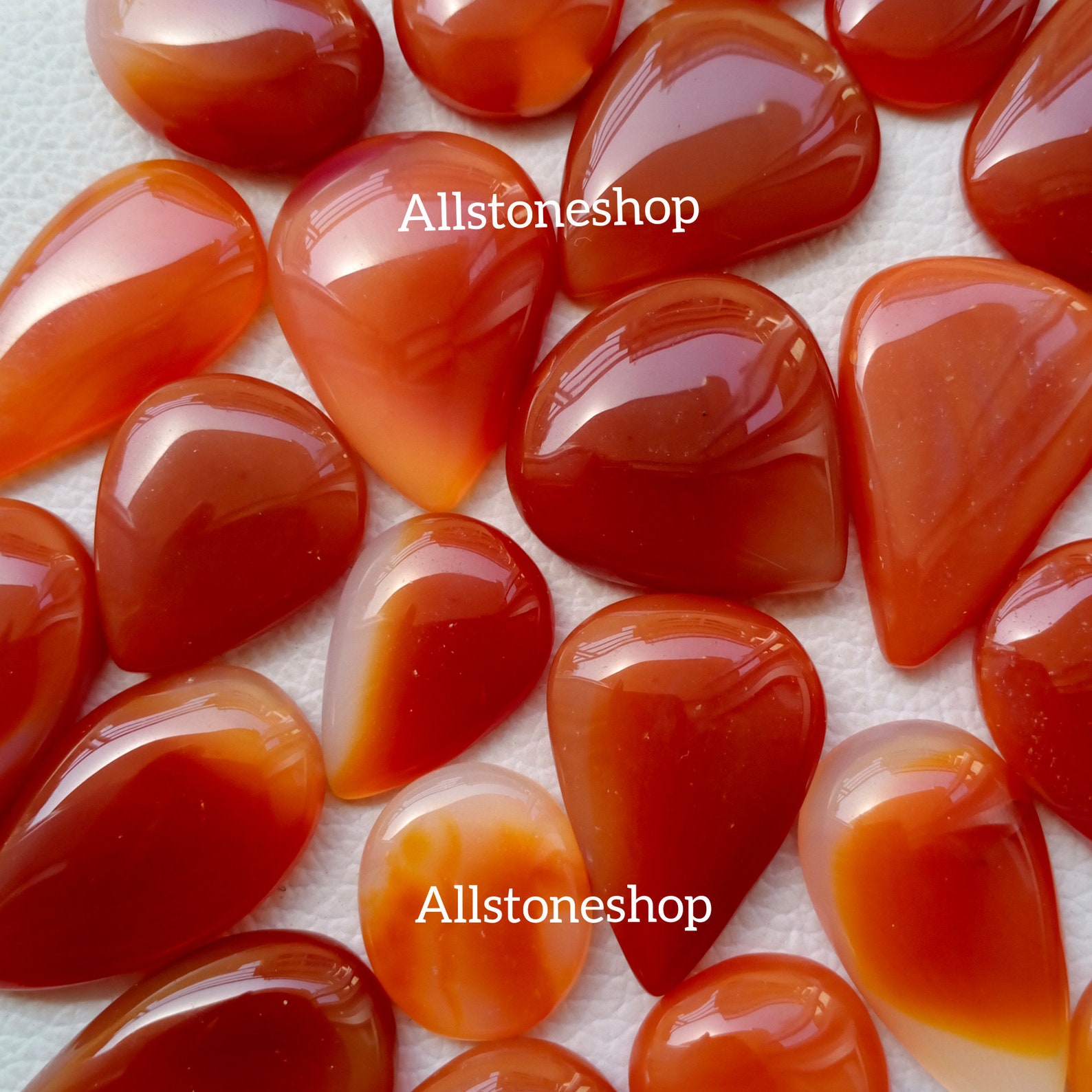 Red Onyx Stone - Red Onyx Gemstone - Cabochon - Loose Onyx - Natural ...