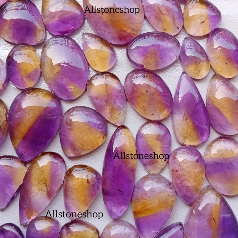 Ametrine Gemstone Lot – Chakra Healing Stone, Cabochons Craft Supply image 1