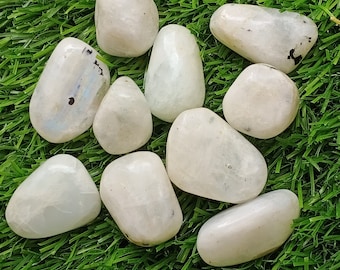Rainbow Moonstone - Moonstone Tumbled - Tumbled Gemstone - Rainbow Crystal - Cabochon - Healing Energy