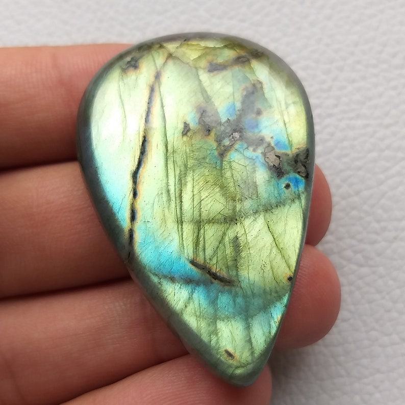 Natural Gemstone Labradorite Cabochon Stone Handmade Gemstone 50x33x8 mm Multi Labradorite Jewelry Loose Gemstone Wholesale