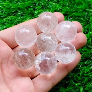 Sfera di quarzo - Quarzo trasparente - Sfera di cristallo - Marmo di quarzo cristallino - cristalli e pietre curative - cristallo di quarzo - pietra di quarzo grezza