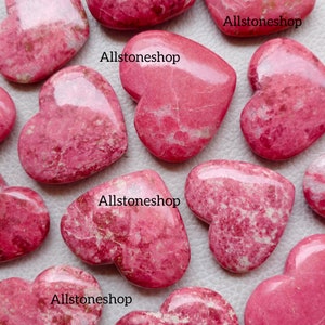 Thulite Heart, Natural Thulite, Heart Shape, Thulite Cabochon, Thulite Heart Lot, Thulite Heart Bulk, Thulite Lot, Pink Thulite, Jewelry Cab