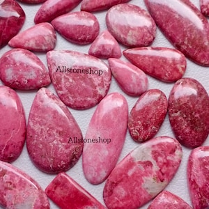 Thulite Lot, Thulite, Thulite Bulk, Natural Thulite, Pink Thulite, Thulite Cabochon, Thulite Gemstone, Top Quality, Genuine Thulite, Jewelry