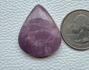 AAA Lepidolite Gemstone, Wirewrapped, Hand Polished (30x25x6 mm)
