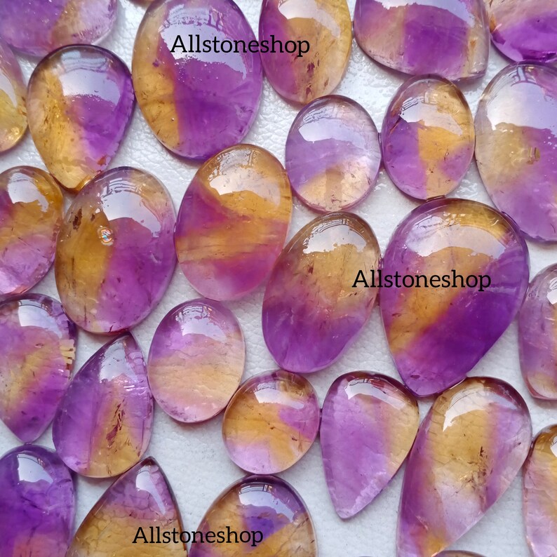 Ametrine Gemstone Lot – Chakra Healing Stone, Cabochons Craft Supply image 3