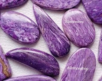 Pear and Oval Shape Mixed Size Wholesale Price AT-48,49 Beautiful Charoite Cabochon AAA Grade Quality