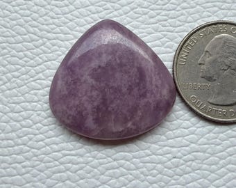 Loose Lepidolite Gemstone, Natural AAA Healing Crystal (28x30x5 mm)