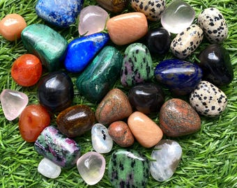 Mix Tumbled Gemstones: Healing Crystals, Chakra Stones (10-50mm)