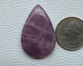 Natural Lepidolite Gemstone Cabochon, Hand Cut for Jewelry Making