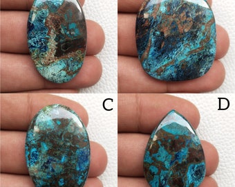 Cabochon de chrysocolle, Chrysocolle naturelle, Bijoux en chrysocolle, Pierres précieuses, Cabochon