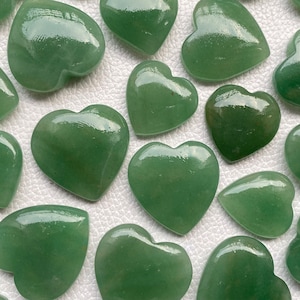 Green Jade, Green Jade Heart, AAA Jade, Unique Jade, Heart Shape, Green Jade Lot, Green Jade Cabochon, Green Jade Gemstone, Jewelry Stone image 1