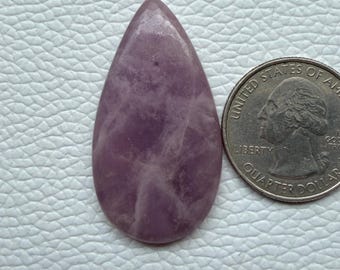 Natural Lepidolite Teardrop Gemstone, Loose Healing Stone (41x22x5 mm)