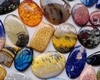 Wholesale Lot, Mix Gemstone Lot, Natural Cabochon Lot, Top Quality, Mix Lot, Jewelry Stone, AAA Gemstone, Smooth Polished, Birthstone