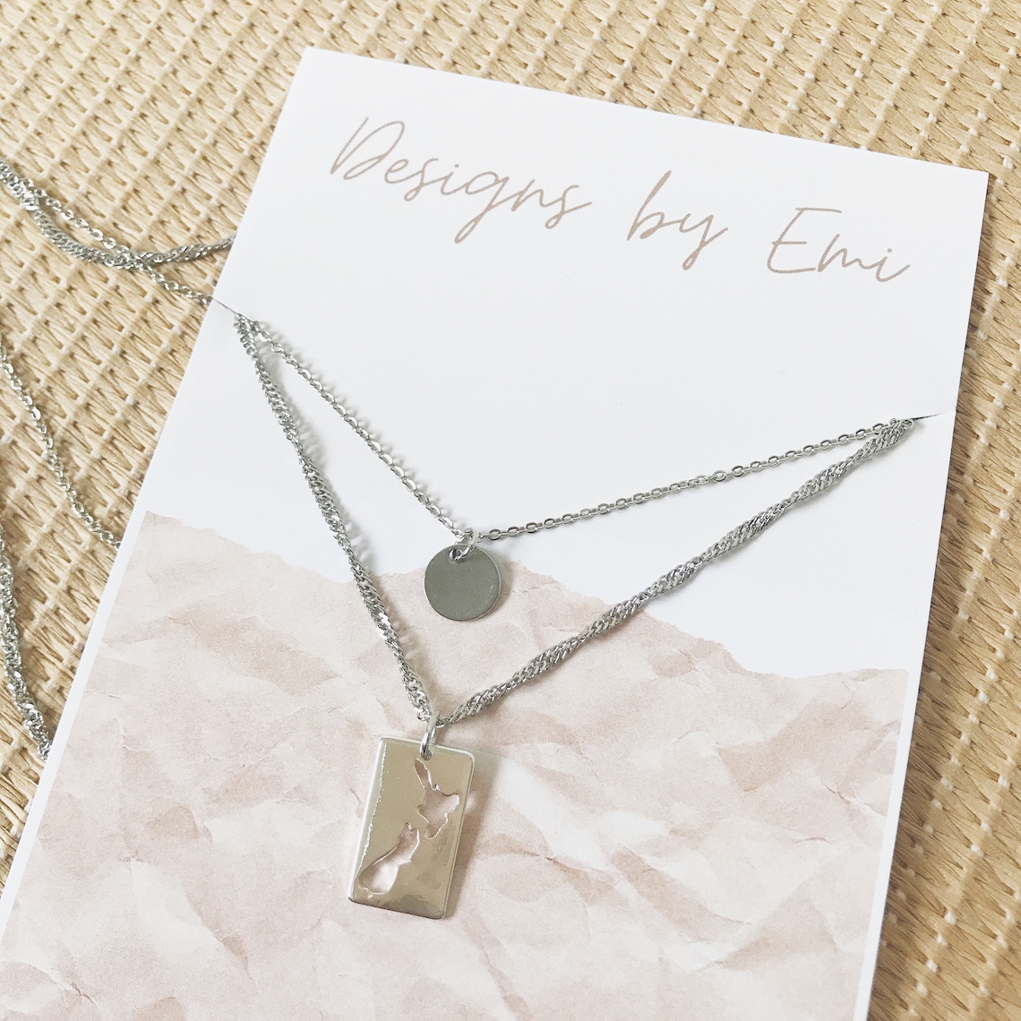 Handmade Aotearoa double chain necklace New Zealand Etsy