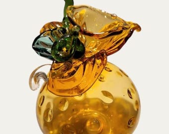 Kürbis aus mundgeblasenem Glas