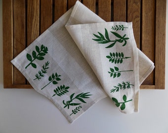 Table Linens with Protea Print Kitchen Towel with Botanical Print Wedding Table Decor Decorative Dish Towels Linen Towels with Flowers