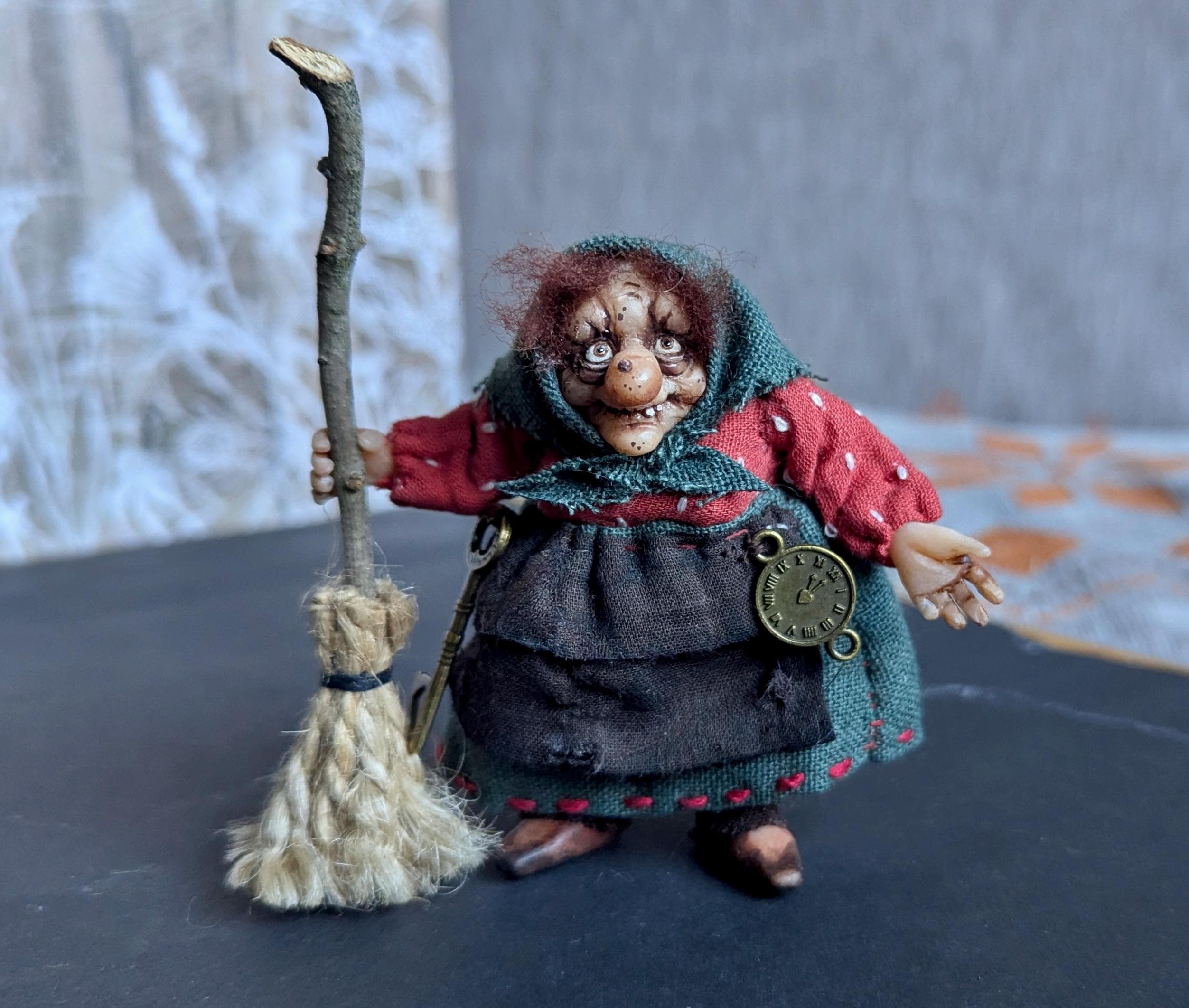Granny Sweet Seller Doll お菓子売り人形　アンティーク Articulated Granny Doll - Etsy
