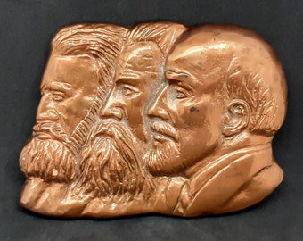 Bust of Karl Marx F. Engels, Lenin from metal