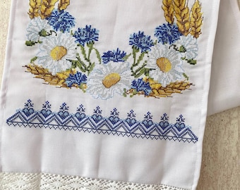 Embroidered Ukrainian Rushnyk, Table Runner, Decorative Towel 59 in