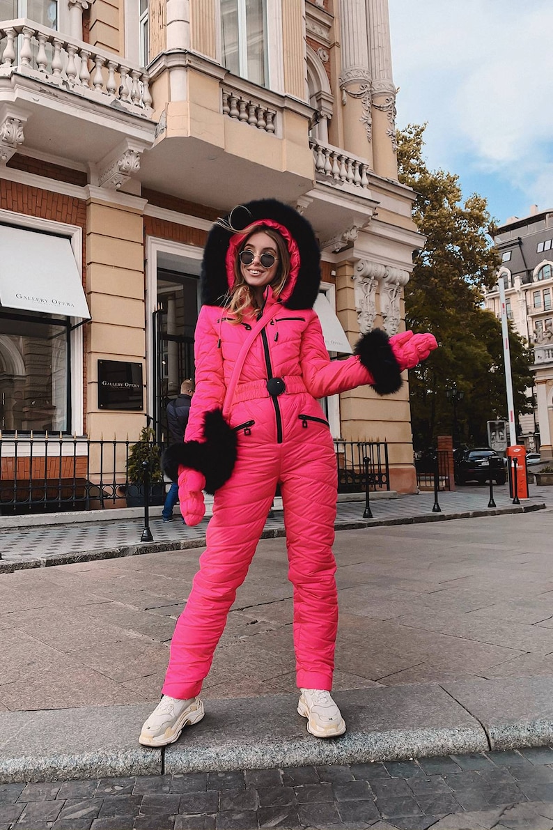 Ski Suit Winter for Woman Outwear Sport Outfit Warm Skisuit Overall Jumpsuit One Piece women ski suit Jumpsuit suit pink outfit for skiing