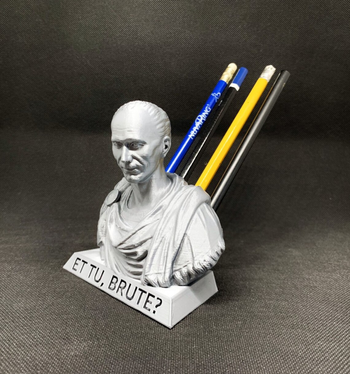 Julius Caesar Pen Holder / Statue Bust Caesar / Pencil Holder Etsy