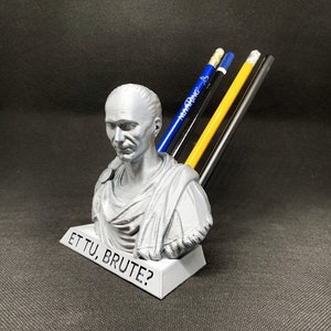 Julius Caesar Pen Holder / Statue Bust Caesar / pencil holder / pencil cup / teacher gift / history bust image 2