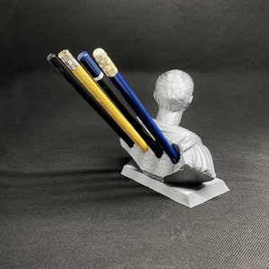 Julius Caesar Pen Holder / Statue Bust Caesar / pencil holder / pencil cup / teacher gift / history bust image 4