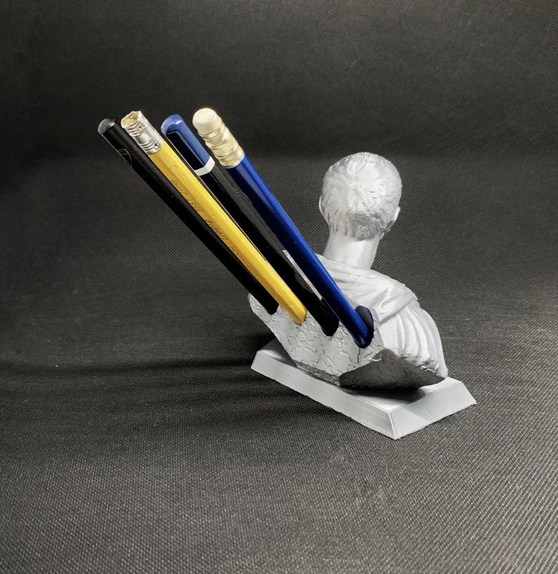 Julius Caesar Pen Holder / Statue Bust Caesar / Pencil Holder Etsy