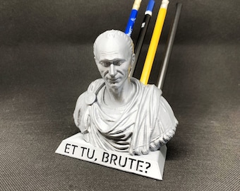 Julius Caesar Pen Holder / Statue Bust Caesar / pencil holder / pencil cup / teacher gift / history bust