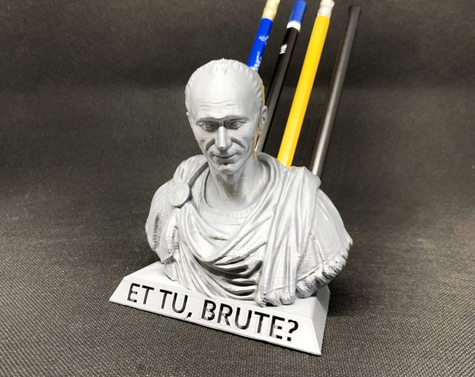 Julius Caesar Pen Holder / Statue Bust Caesar / Pencil Holder Etsy