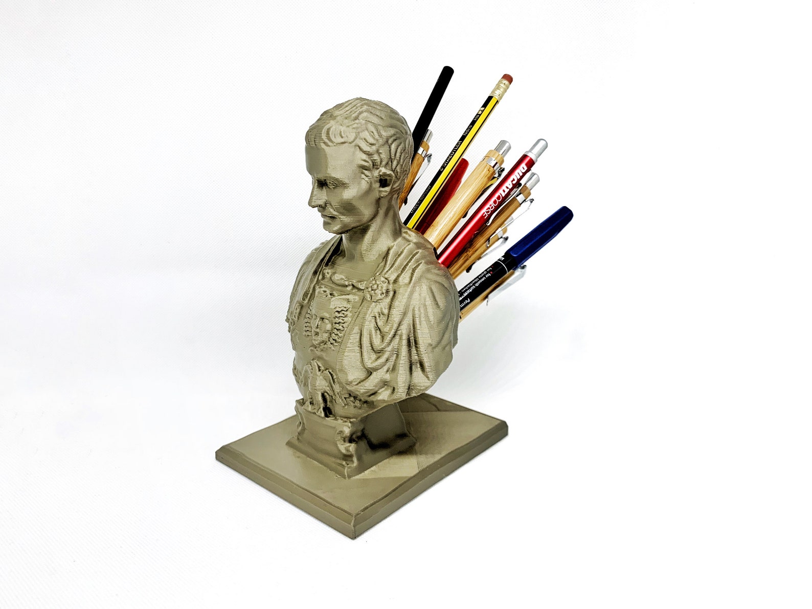 Julius Caesar Pen Holder / Statue Bust Caesar / Pencil Holder Etsy