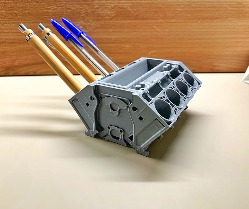 V8 Engine block pen holder / V8 engine enthusiast lover / v8 Etsy