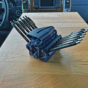 V12 Engine block pen holder / V12 engine enthusiast lover / v12 pencil organizer / v12 big block engines / petrol head gift / car guy gift