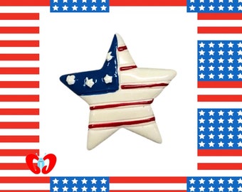 Adornos de resina plana 3D con diseño de bandera estadounidense del 4 de julio, 5 piezas, Día de la Independencia, patriótico, decodificados, n.° 185