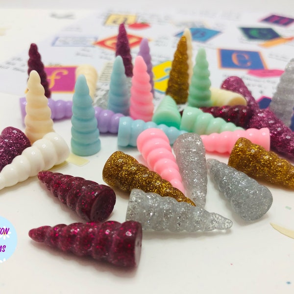 Unicorn Horn Kawaii Cabochons 9*26mm Heliciform Spiral Resin Charm Kids Crafts Embellishments Slime Charm Decoden Hair Accessory #193