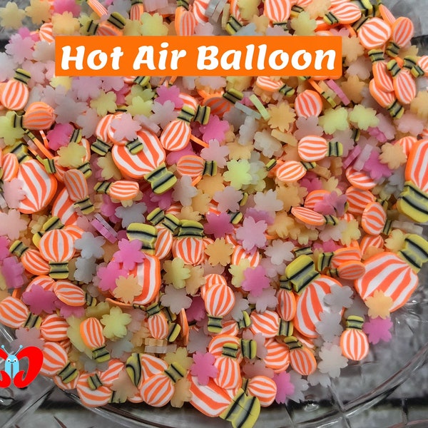 Hot Air Balloon Fimo Faux Sprinkles Spangles Polymer Clay Slices Slime Sprinkles Nail Art Sequins Filler Kid Crafts Confetti USA #368