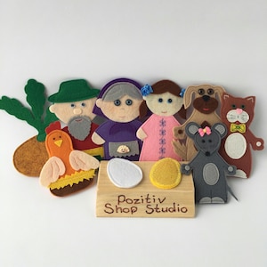 Handmade Felt Finger Puppets Set - Delightful Gift for Grandchildren