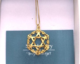Tiffany & Co Star of David Pendant Necklace Elsa Peretti Sterling
