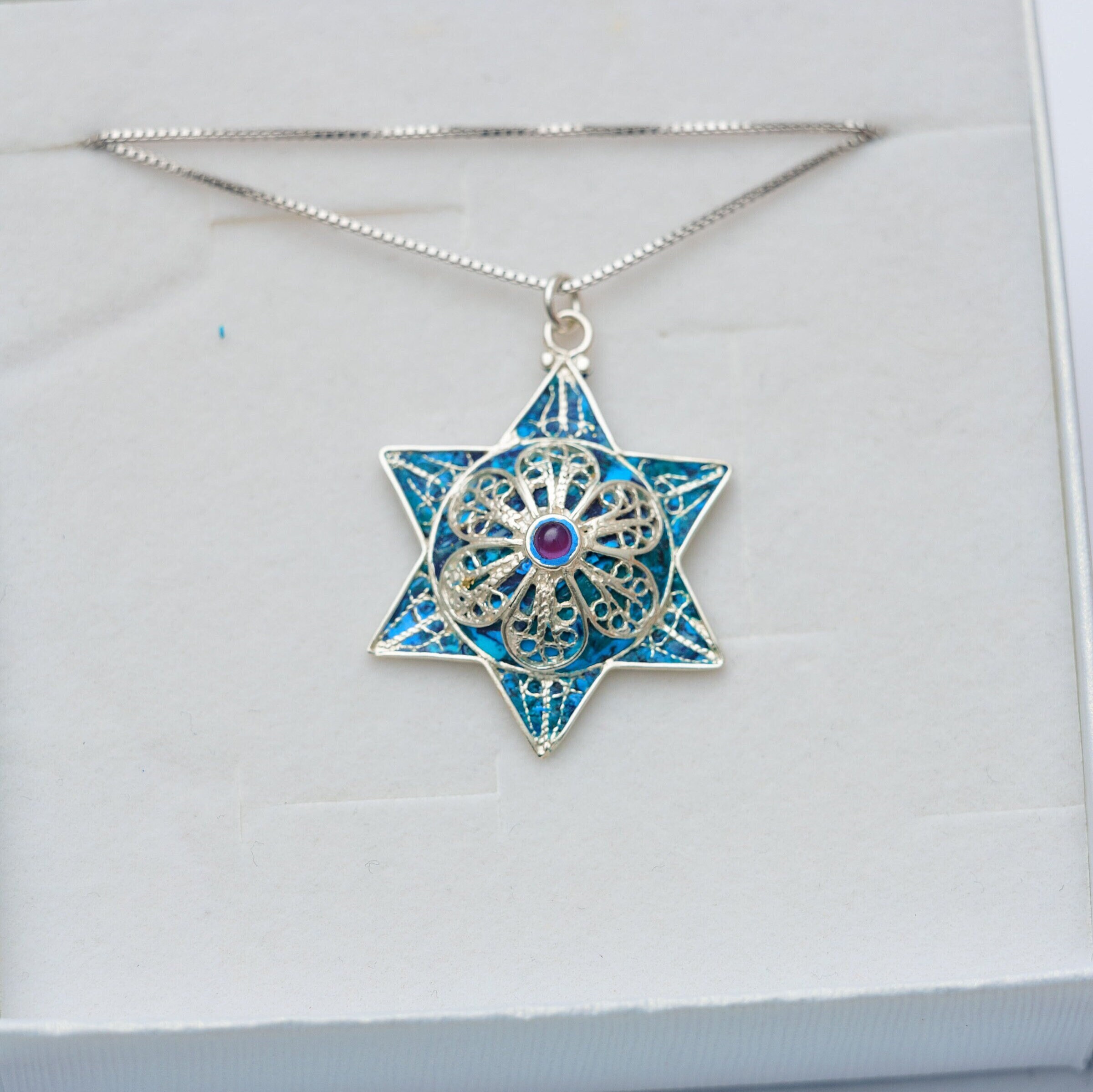 Jewish Star of David Necklace Women's 
