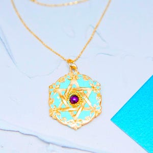 Dainty Star of David Necklace with Hebrew &quot;CHAI&#39;- Gold Plated Silver-Jewish life Symbol- Judaica Gift from Israel-Bar/Bat Mitzvah Pendant